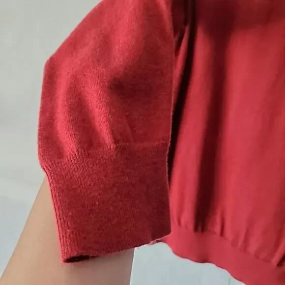 Sonoma Brick Red Soft Knit Crew Neck Sweater L - Picture 3 of 9